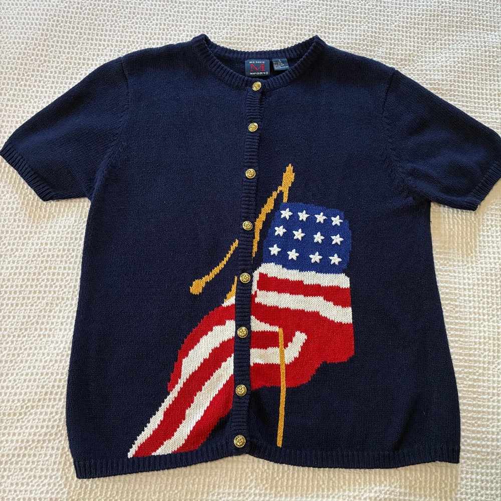 Vintage American Flag Cardigan
